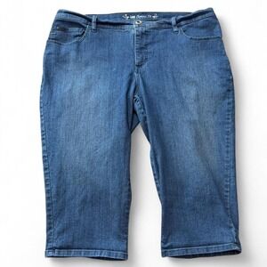 Y2K Lee Classic Fit Denim Capris, Women's Size 18W